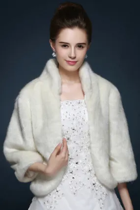3/4 Length Sleeve  Wedding Wraps Coats/Jackets Faux Fur