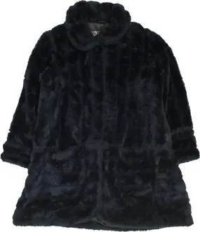 80s Blue Faux Fur Coat