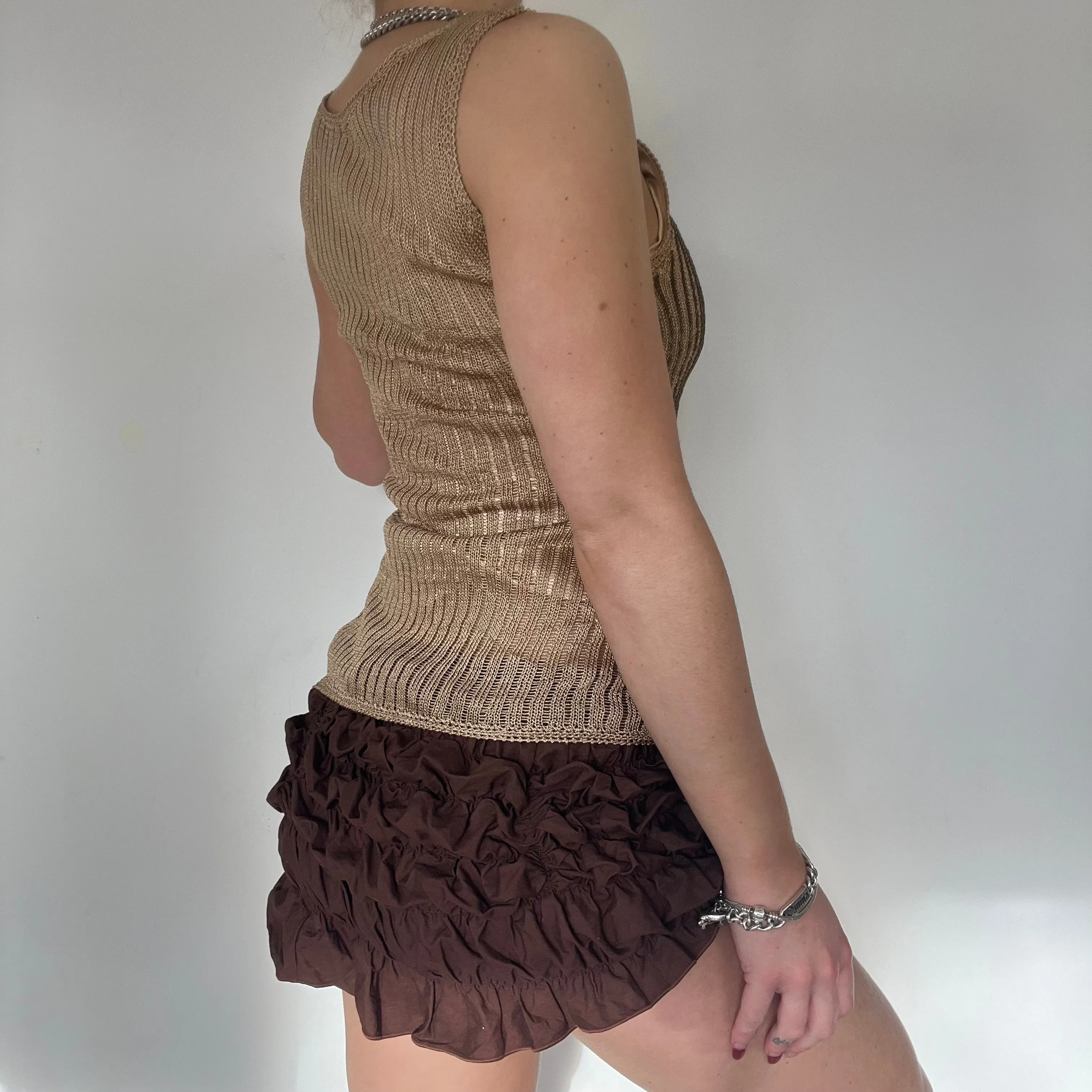 90s metallic sequin knit - Size S