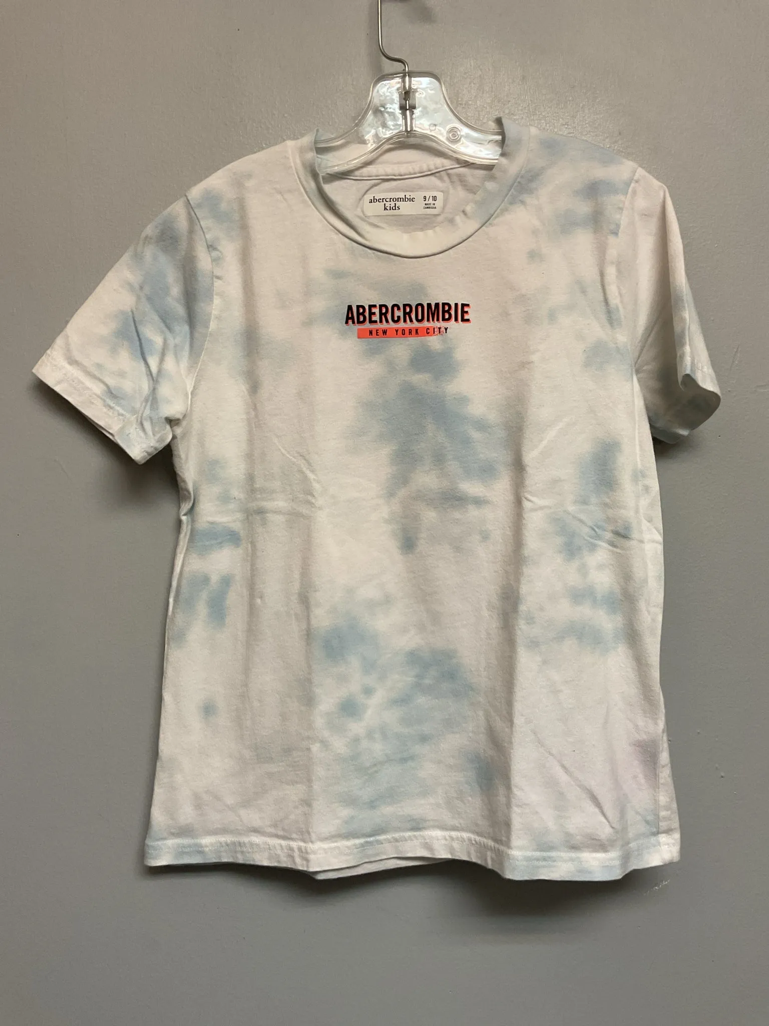 Abercrombie Size 10 White & Blue Palms Cotton Big Boys T-Shirts