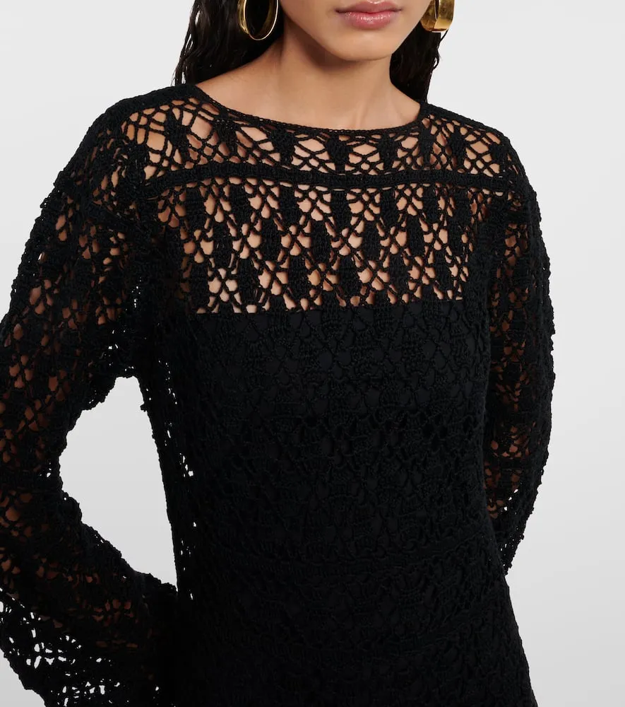 Anna Kosturova Bianca crochet maxi dress