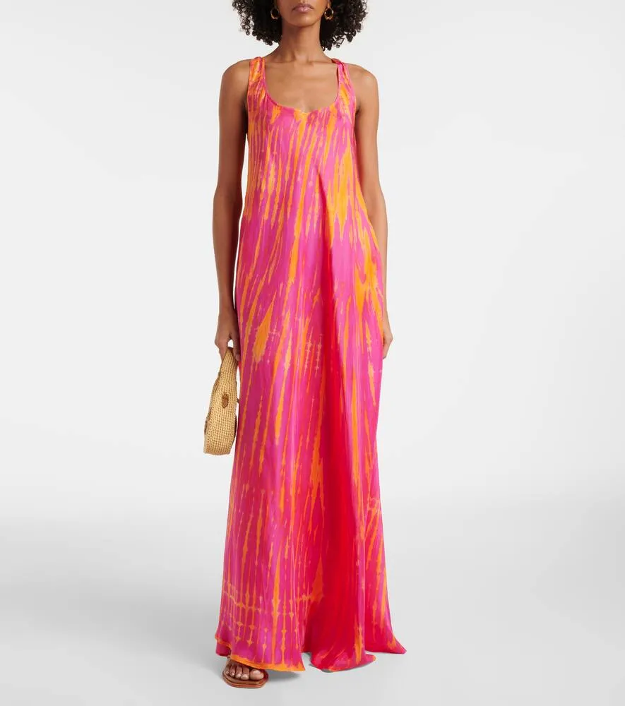 Anna Kosturova Camille silk maxi dress
