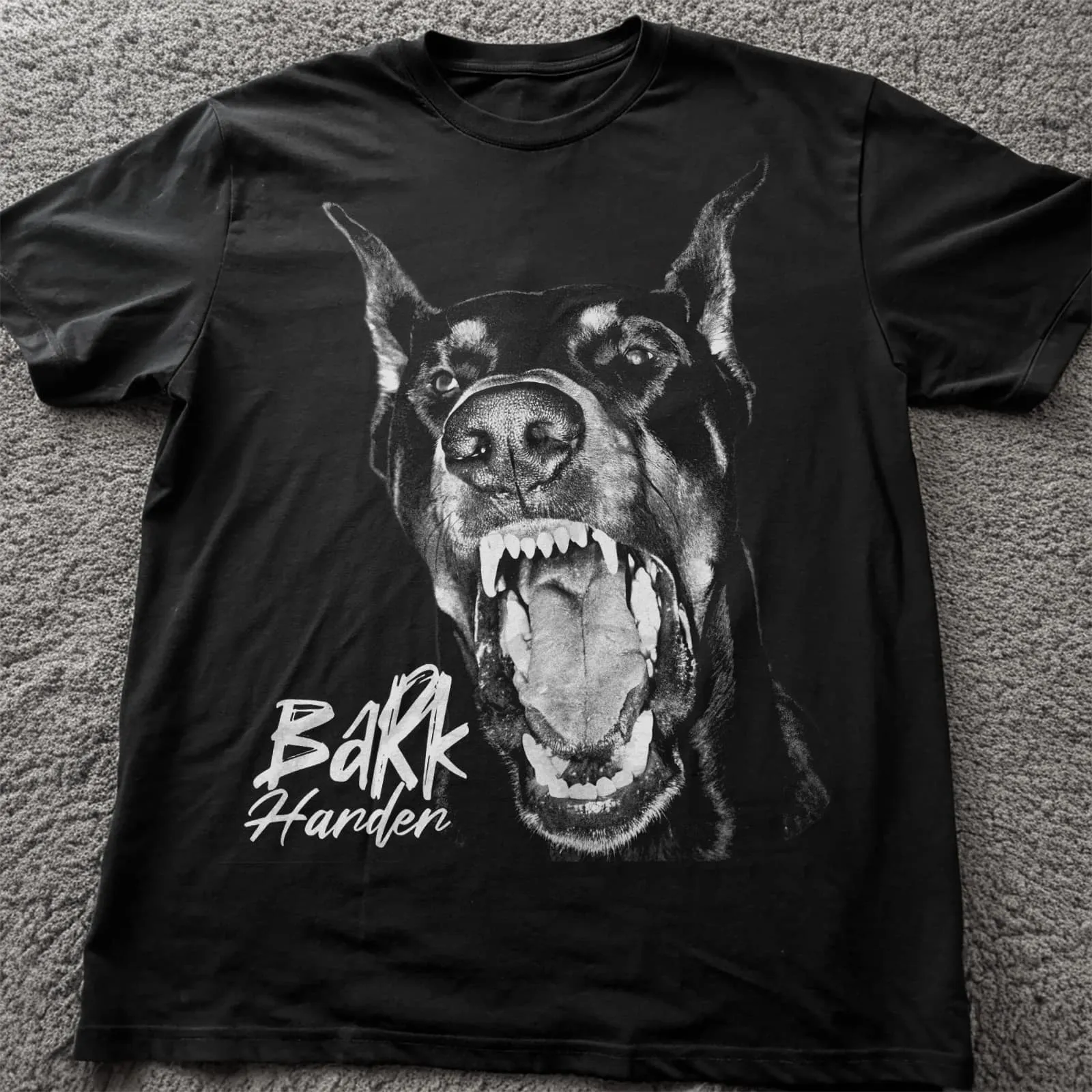 Bark Harder Doberman Graphic T-Shirt