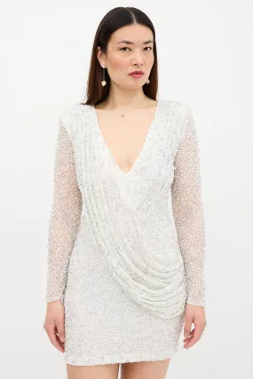 Beaded Sequin Mini Dress