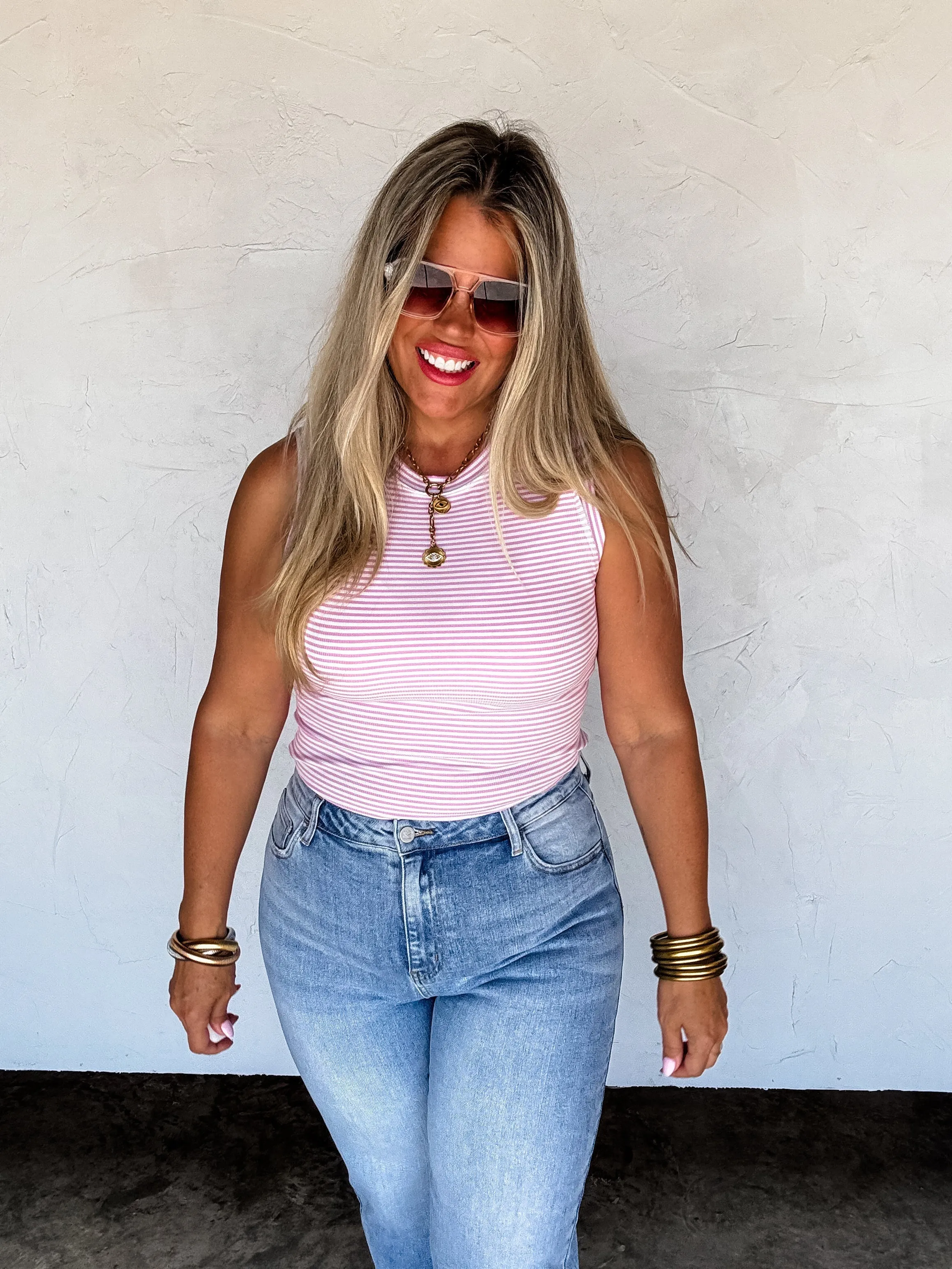 CLOSED PREORDER: Summer Bianca Striped Ribbed Tank