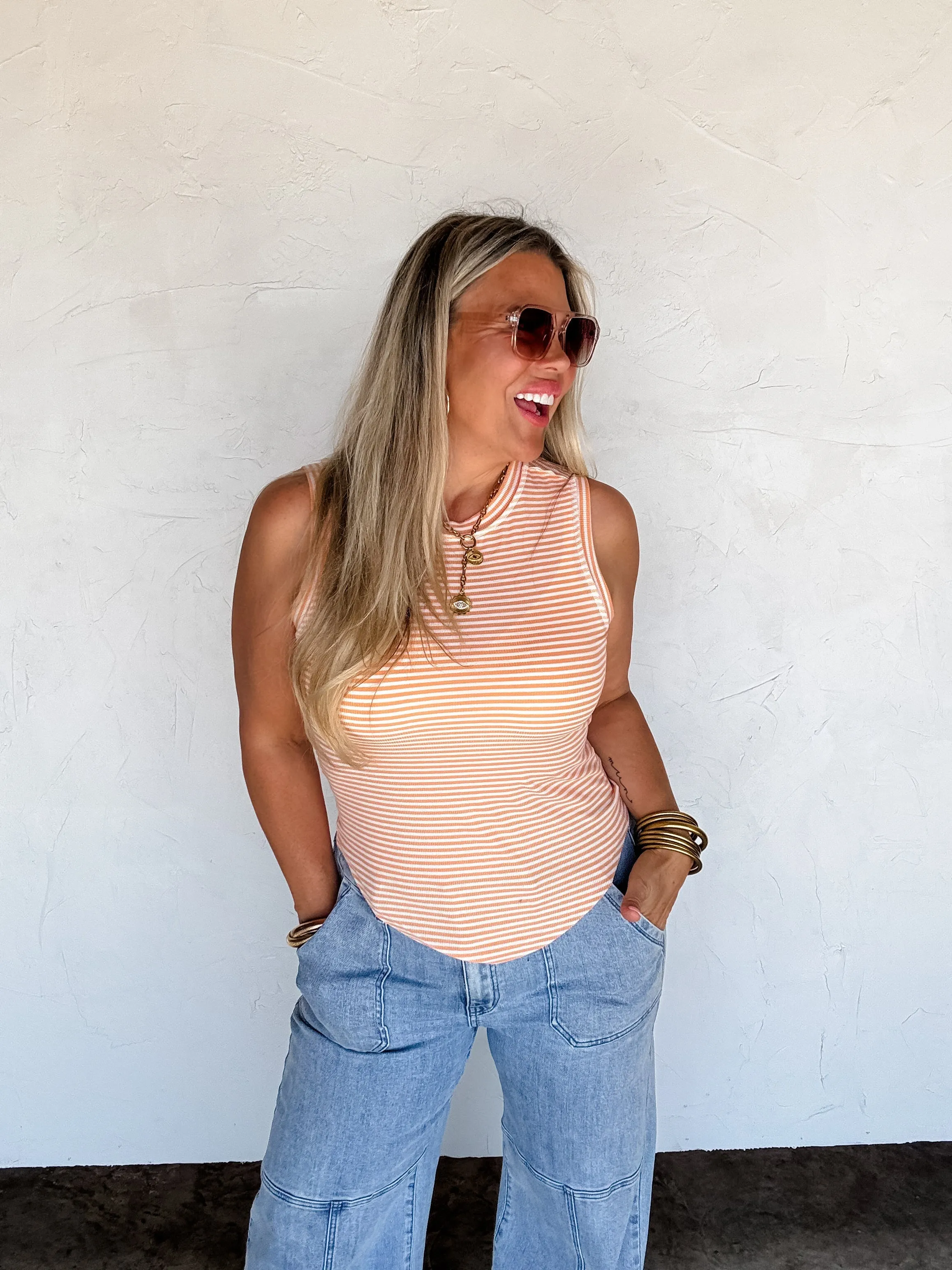 CLOSED PREORDER: Summer Bianca Striped Ribbed Tank