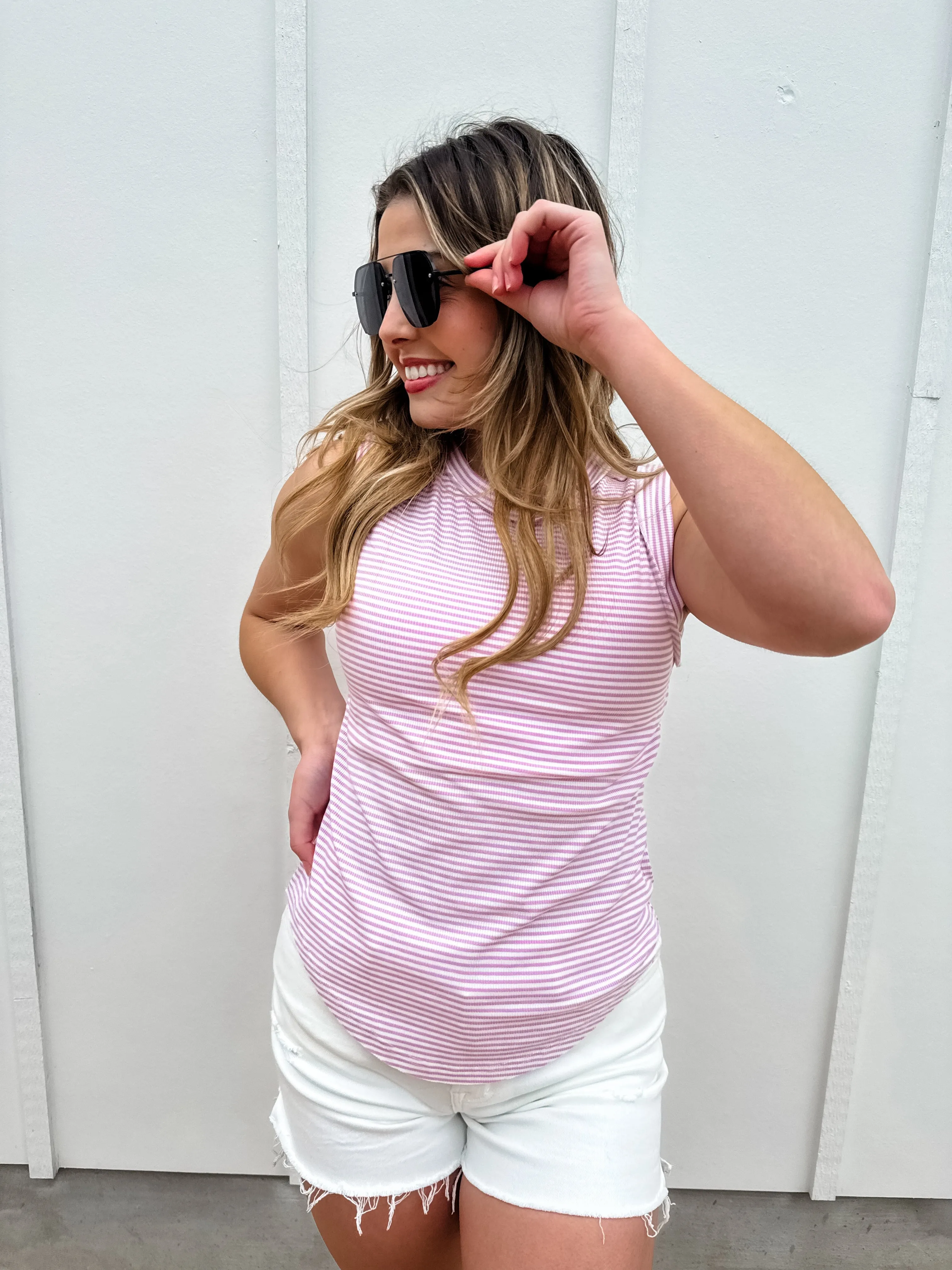 CLOSED PREORDER: Summer Bianca Striped Ribbed Tank