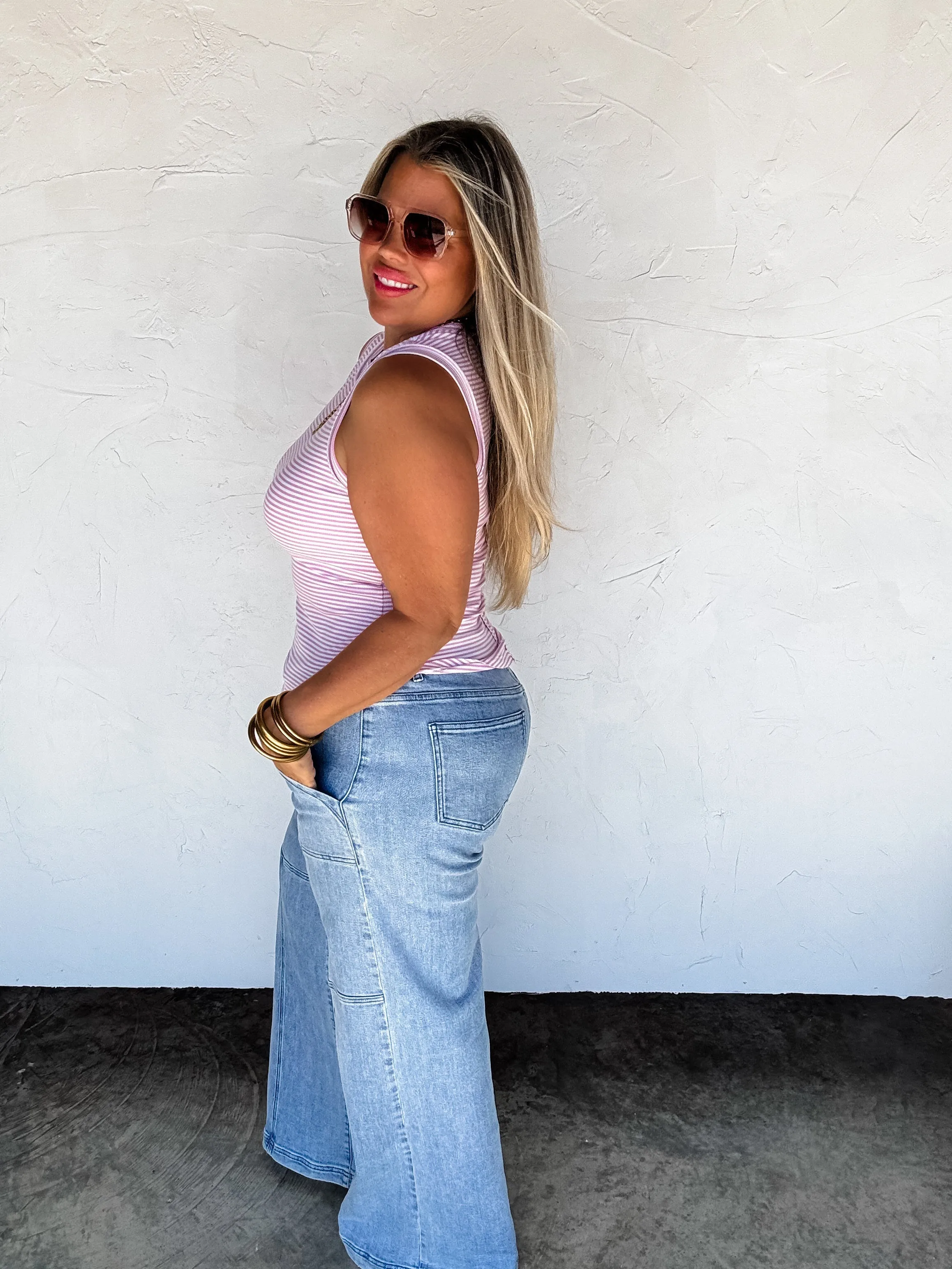 CLOSED PREORDER: Summer Bianca Striped Ribbed Tank