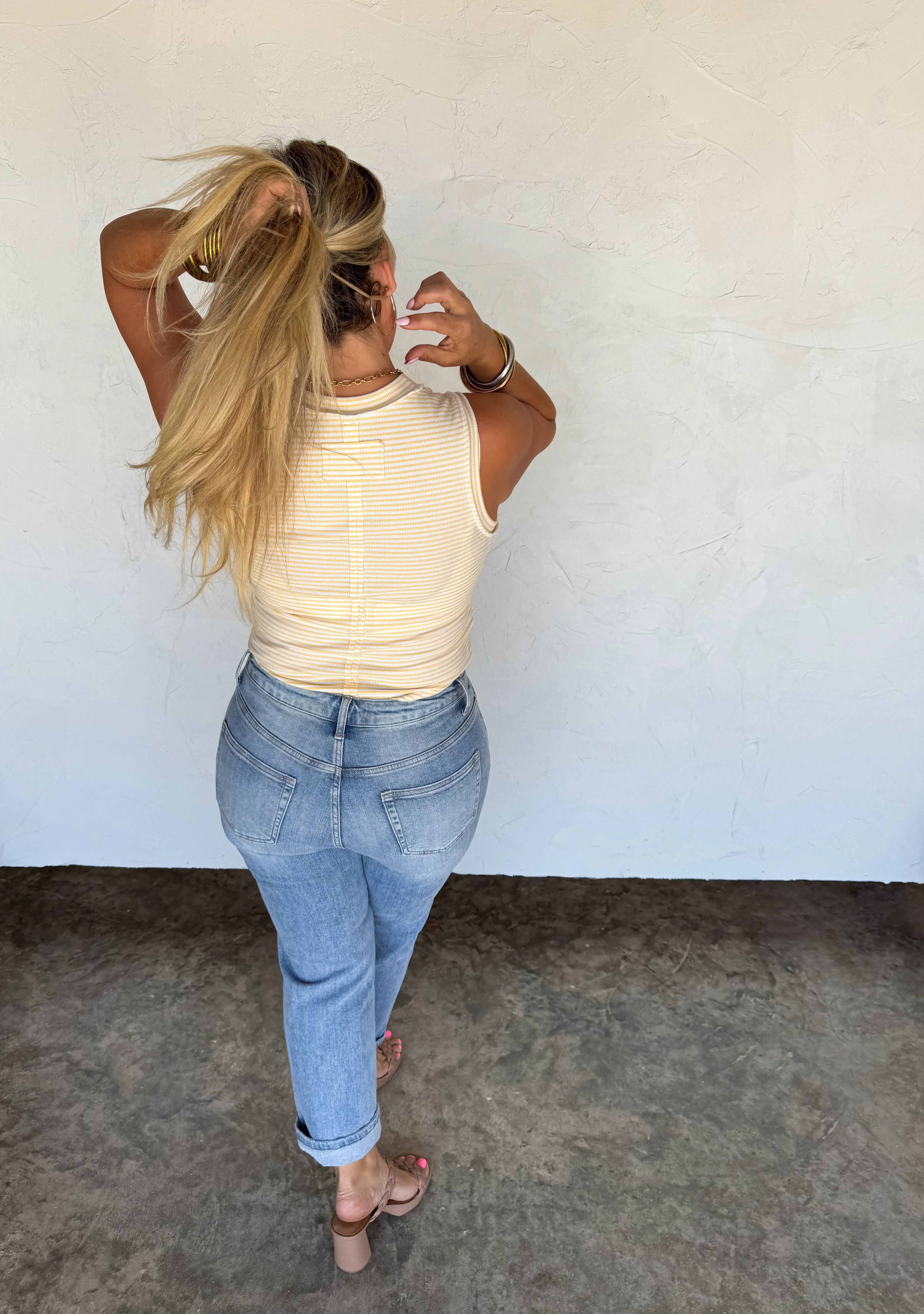 CLOSED PREORDER: Summer Bianca Striped Ribbed Tank