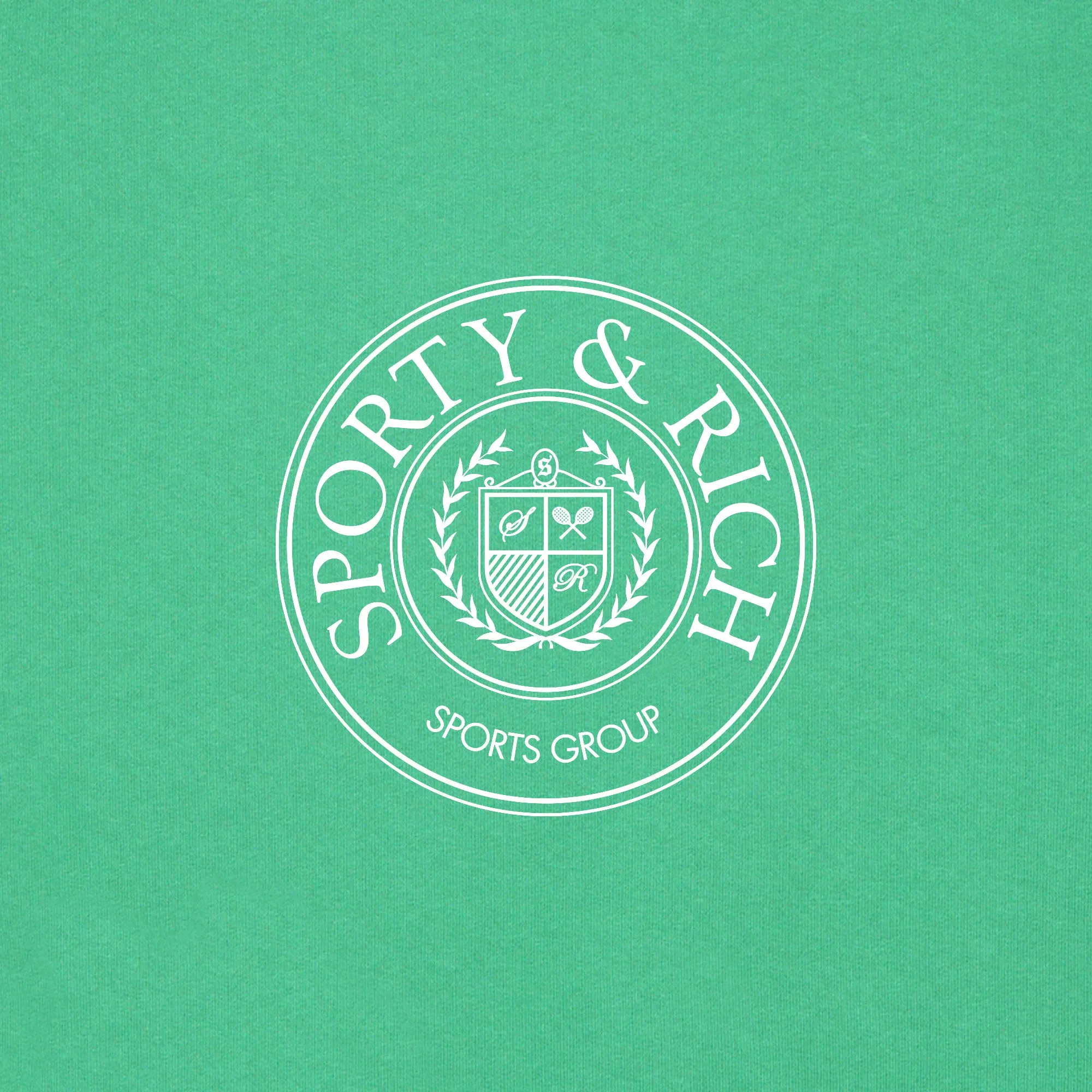 Connecticut Crest Cropped Hoodie - Verde/White
