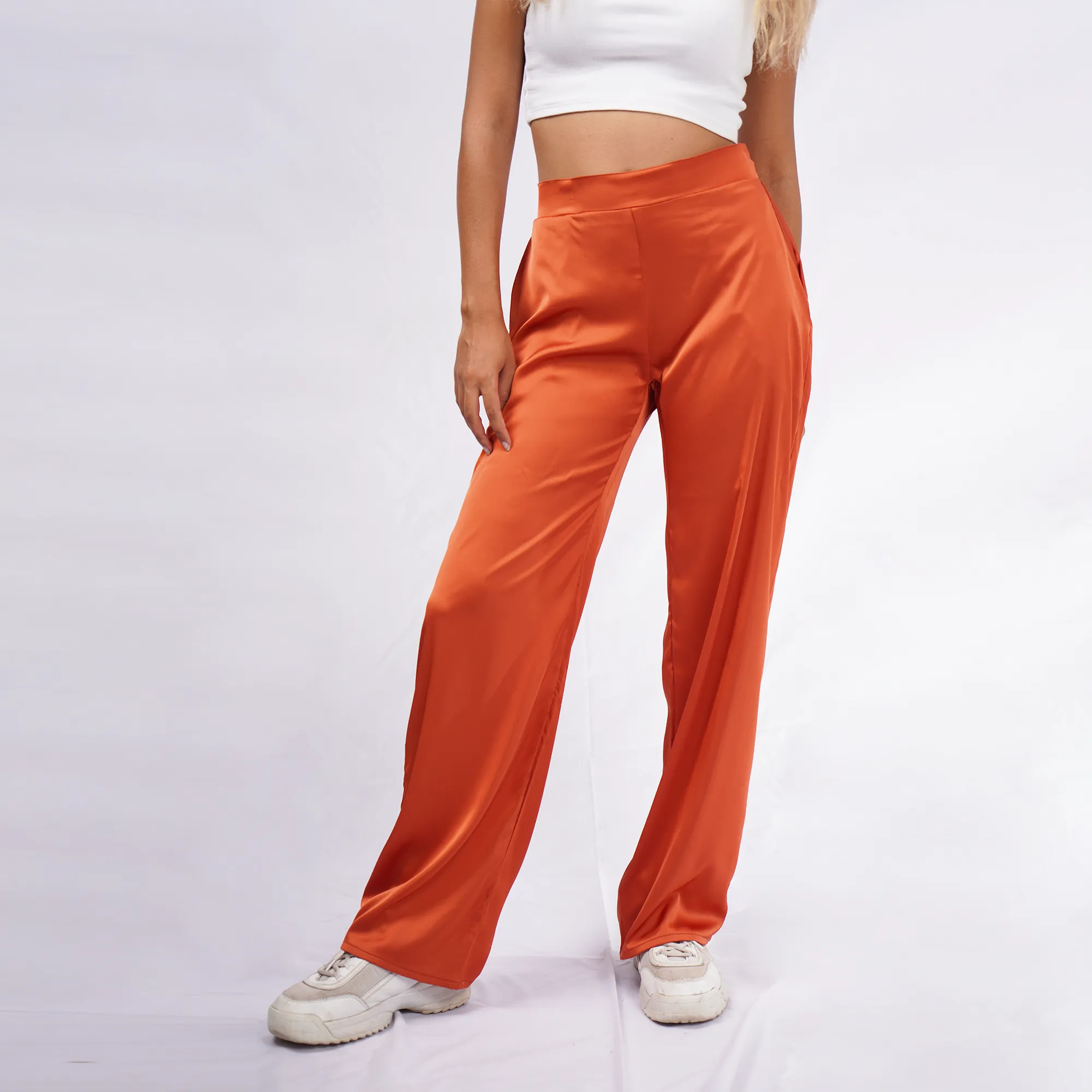 Copper Silk Pants