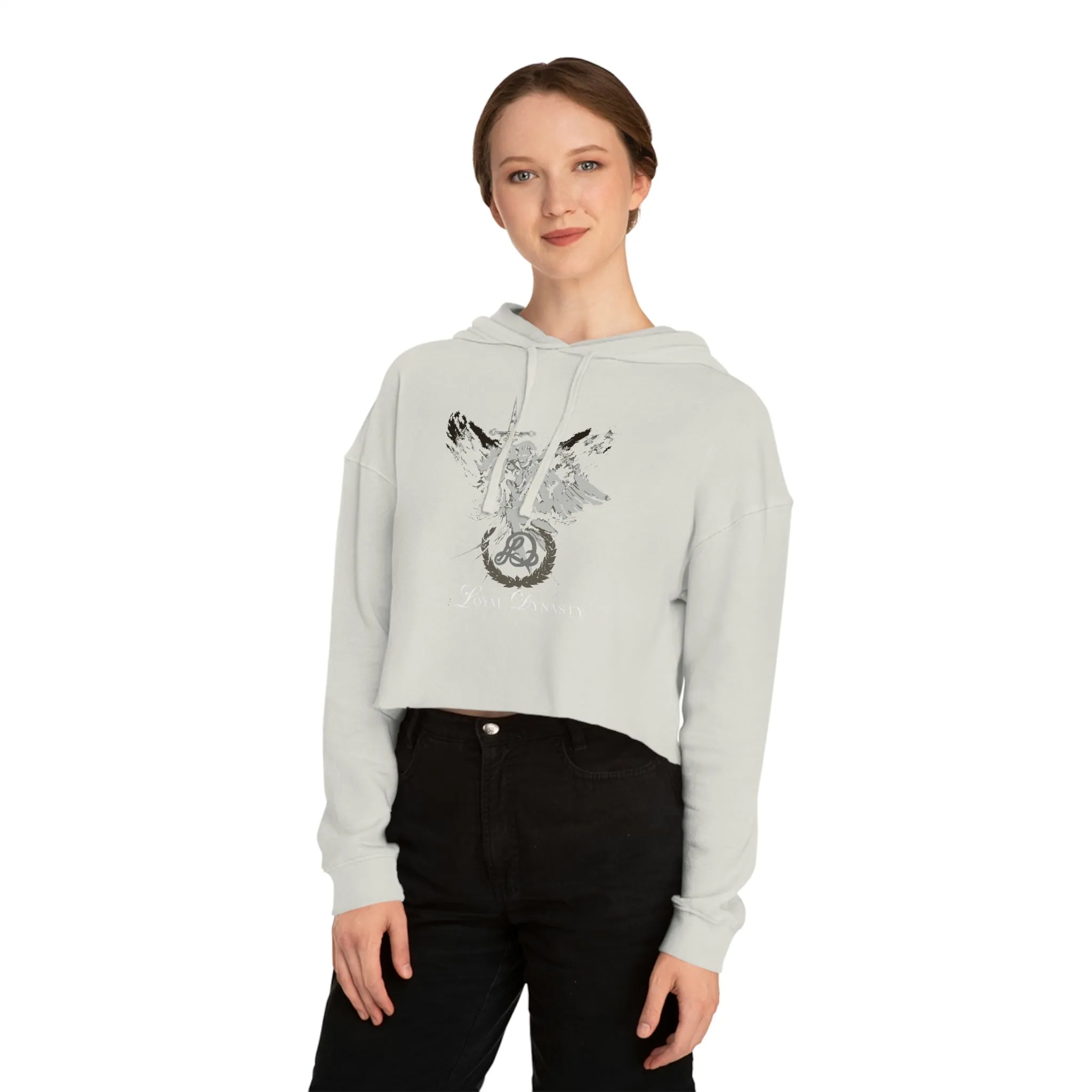 LD Shield of Honor Womens Cropped Hooded Sweatshirt