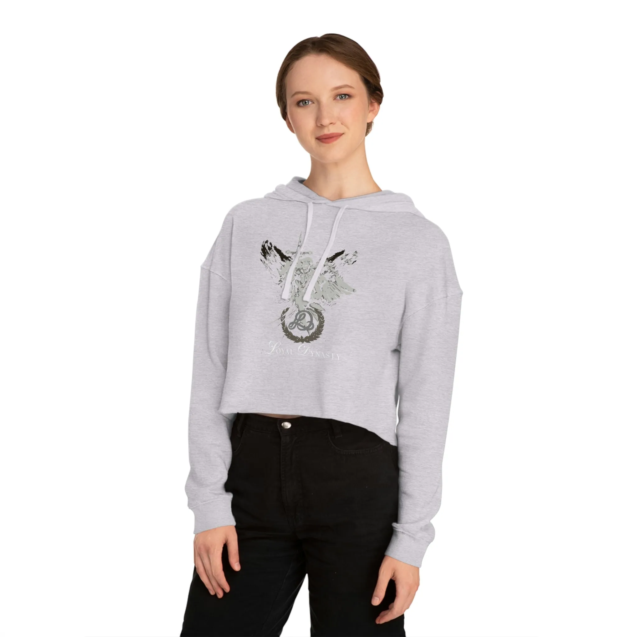 LD Shield of Honor Womens Cropped Hooded Sweatshirt