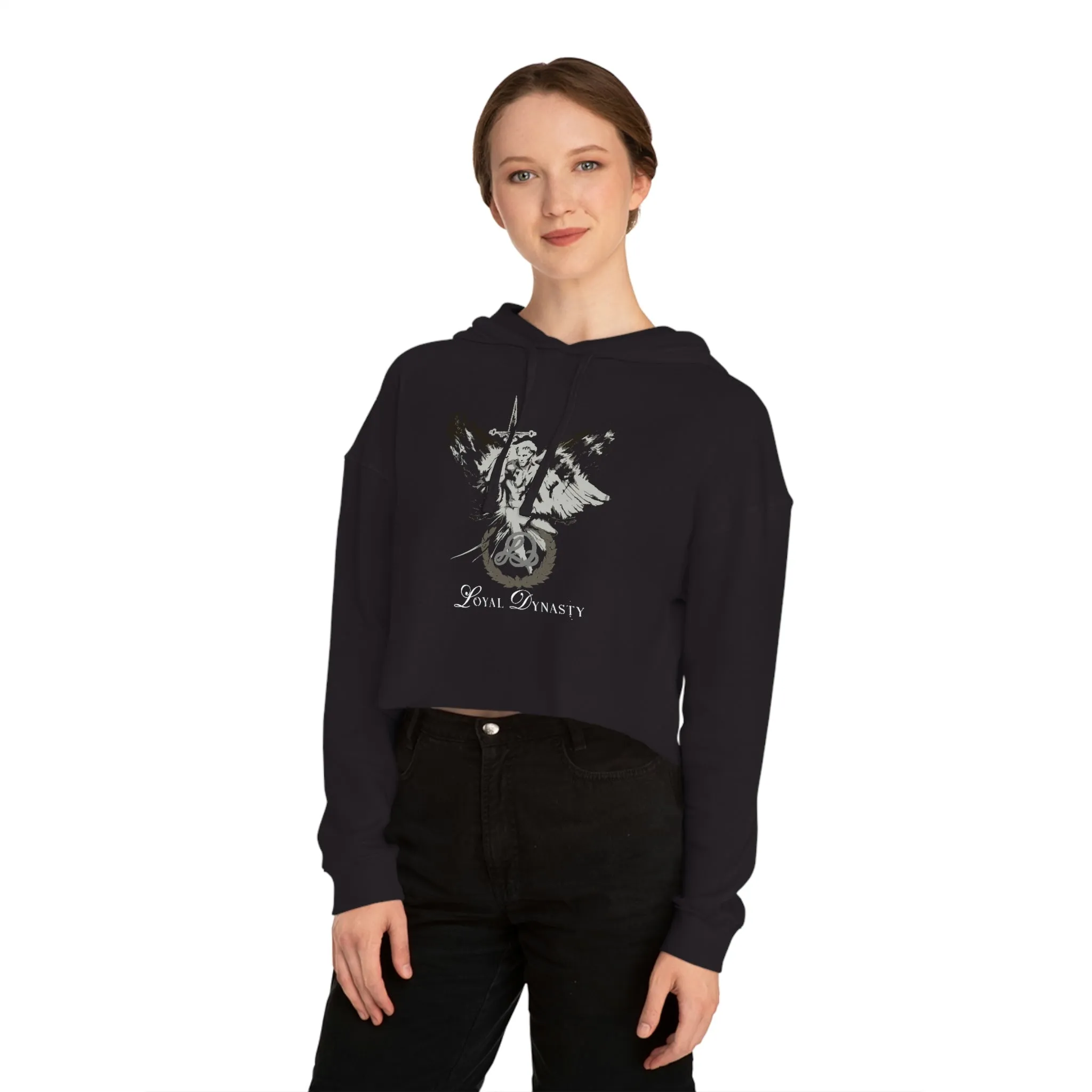 LD Shield of Honor Womens Cropped Hooded Sweatshirt