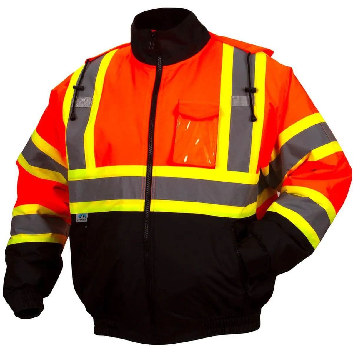 Pyramex RCJ32 Type R Class-3 X-Back Two-Tone Black Bottom Bomber Jacket