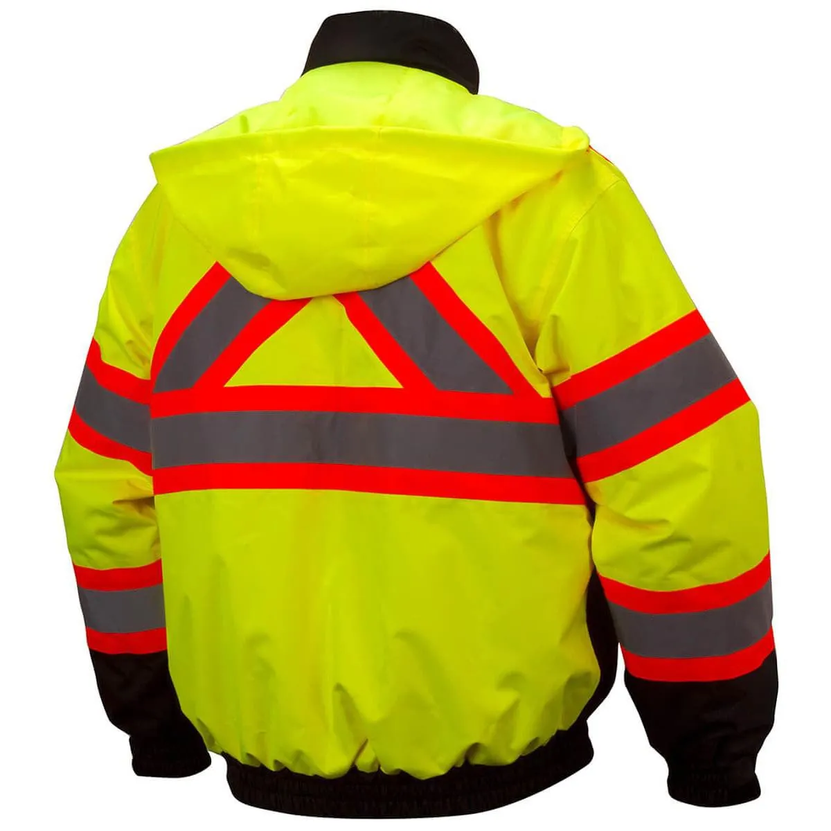Pyramex RCJ32 Type R Class-3 X-Back Two-Tone Black Bottom Bomber Jacket