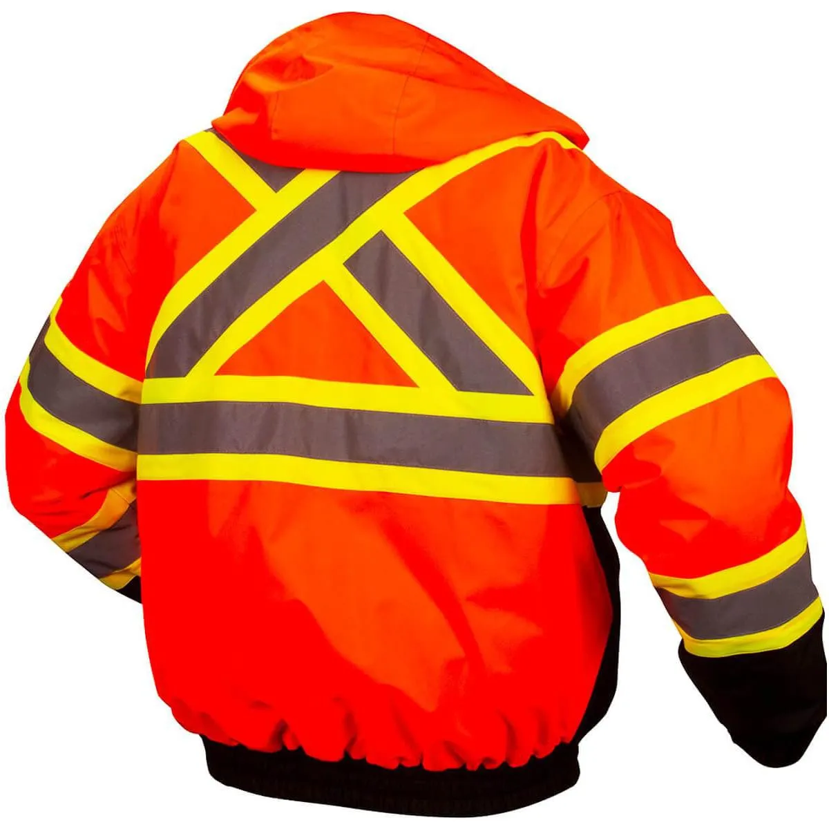 Pyramex RCJ32 Type R Class-3 X-Back Two-Tone Black Bottom Bomber Jacket