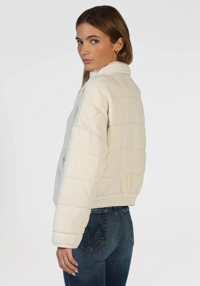 Quilted Zip Jacket - Ivory