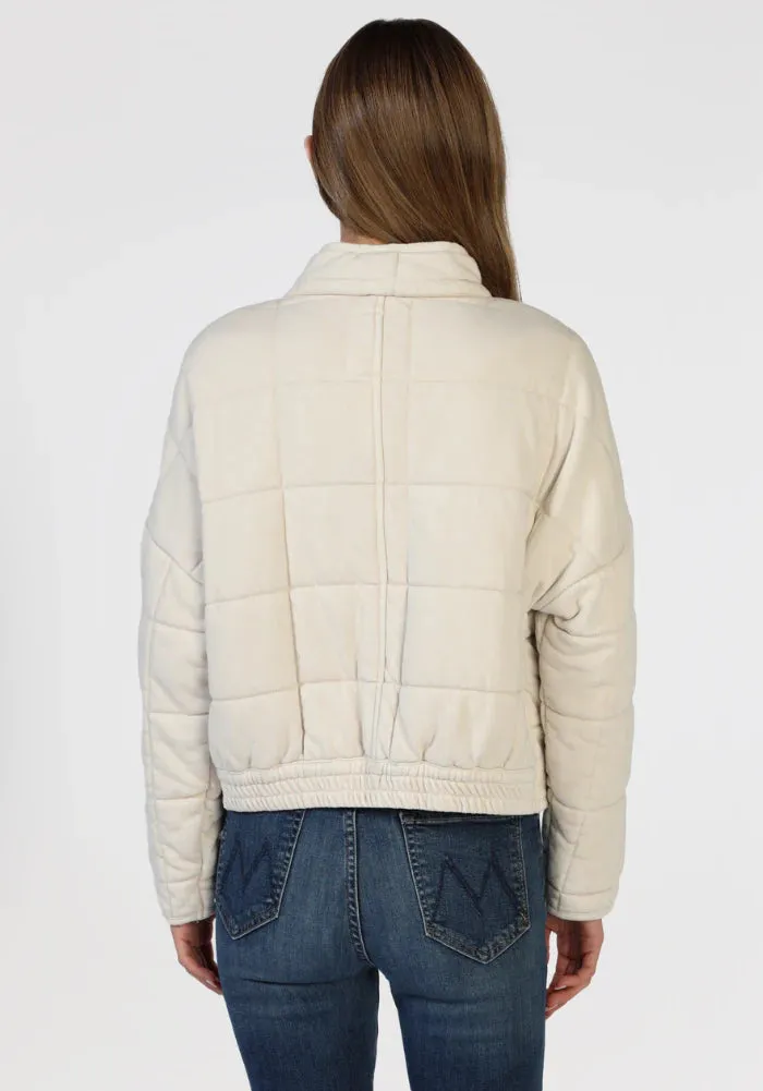 Quilted Zip Jacket - Ivory