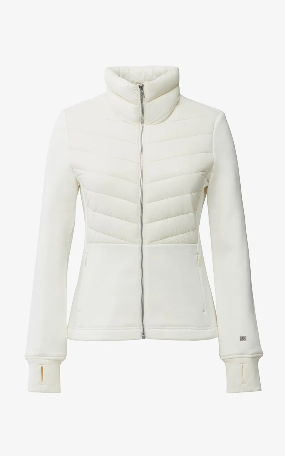 Soia & Kyo Annick Sustainable Mixed Media Quilted Jacket- Powder