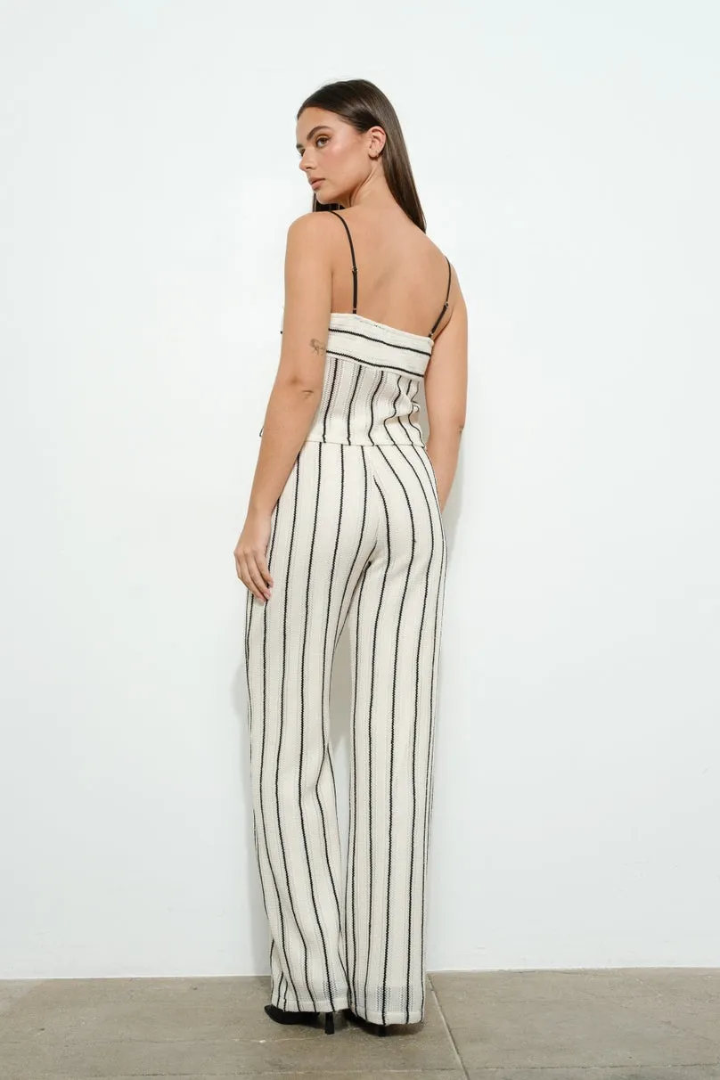Striped Crochet Cami Tank